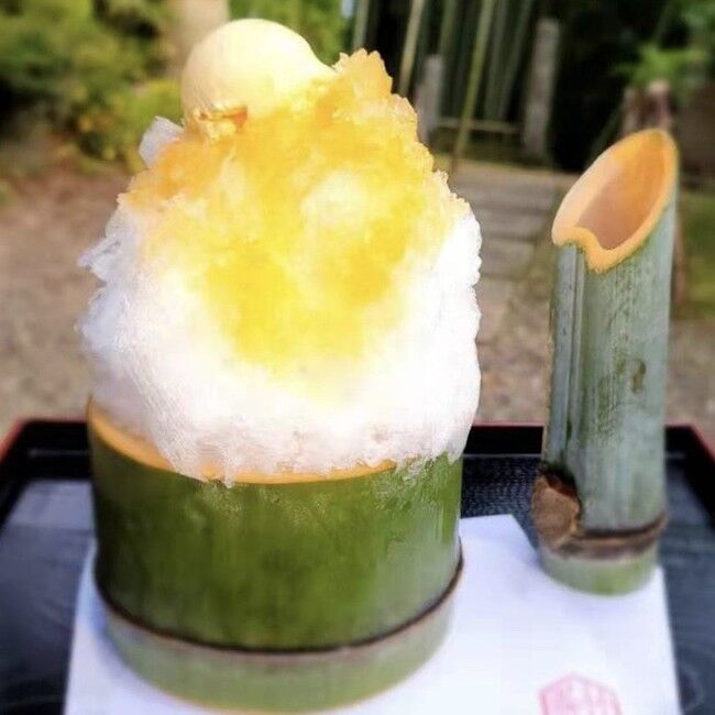 かき氷 埼玉県 竹寺 にて 竹の器 でいただく 夏季限定かき氷 竹氷 登場 World Music まとめチャンネル