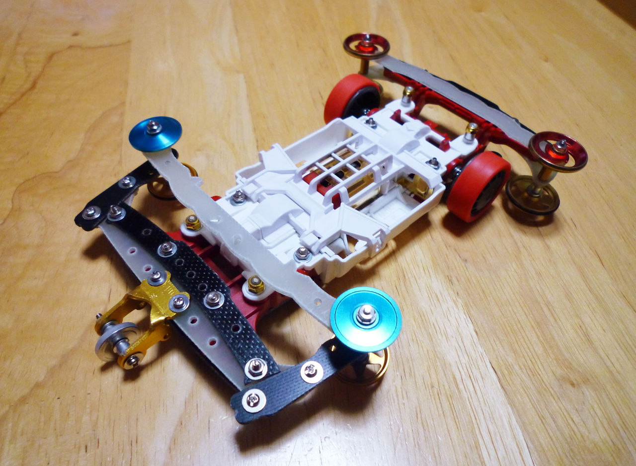 タミヤ Msシャーシで 三輪マシン を作ってみました おさるの ミニ四駆 改造自論 ブログ