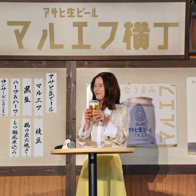 芳根京子さんが福岡で「おつかれ生です」アサヒ生ビール マルエフ