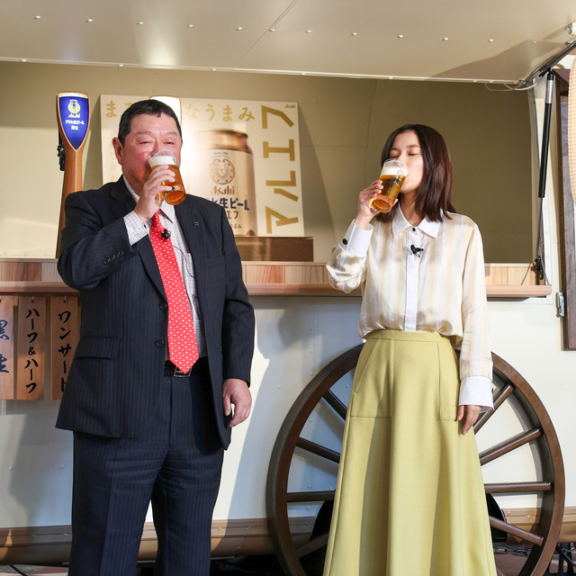 芳根京子さんが福岡で「おつかれ生です」アサヒ生ビール マルエフ