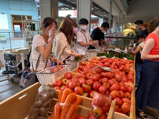 「もったいない野菜を販売！フリフルマルシェ」マリノアシティ福岡2023年