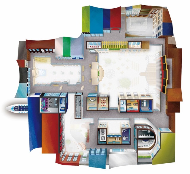 「キッザニア福岡」シティマップ2F