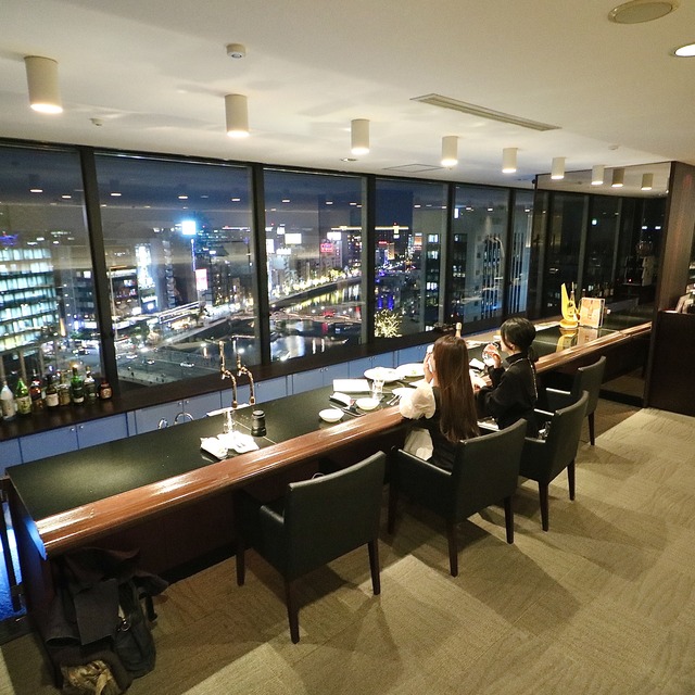 西鉄イン福岡13F「レストラン&バー ブロッソ」夜景