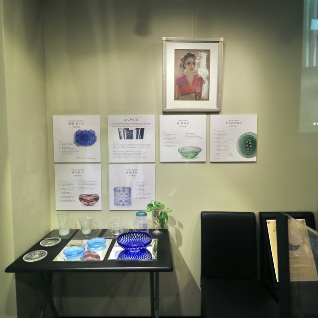 「夏のガラス祭り 切子モダニズム展」福岡大名の月みちるBAR 2022年
