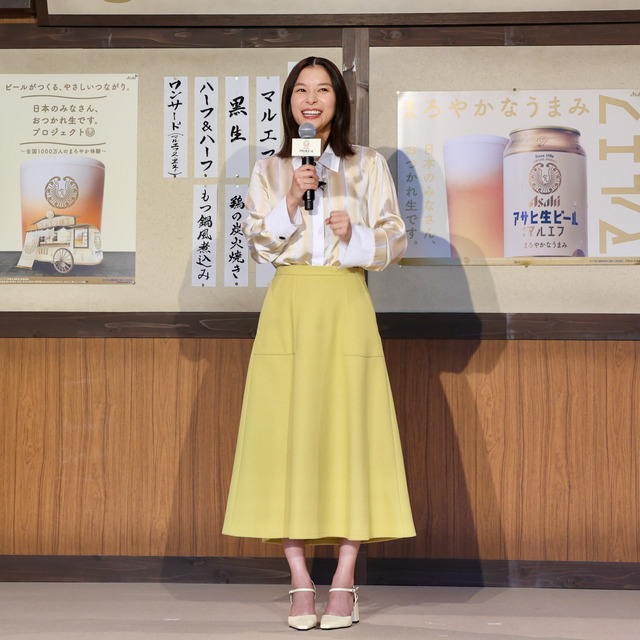芳根京子さんが福岡で「おつかれ生です」アサヒ生ビール マルエフ