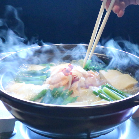 元祖博多めんたい重「めんたい煮こみもつ鍋」福岡市西中洲の食事レポートの写真