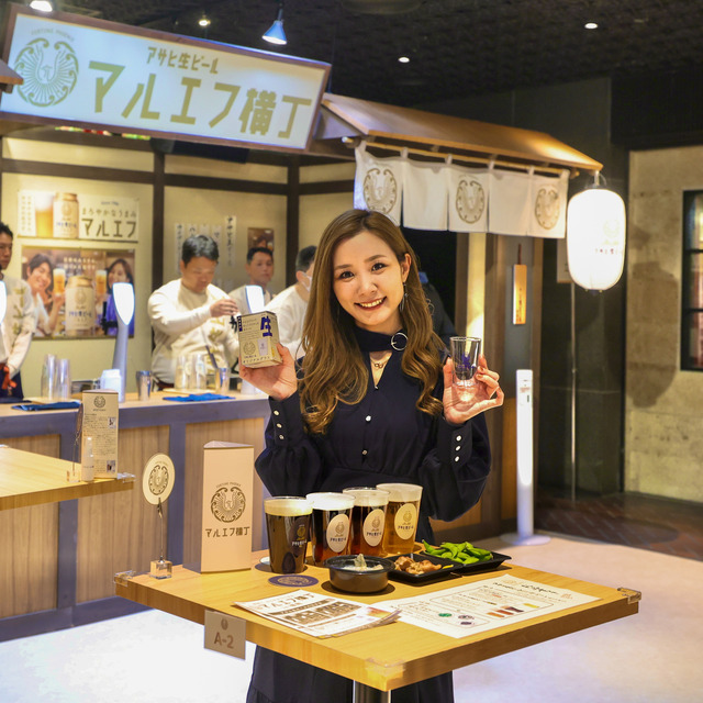 アサヒ生ビール「マルエフ横丁 in 福岡」2023年11月 天神地下街