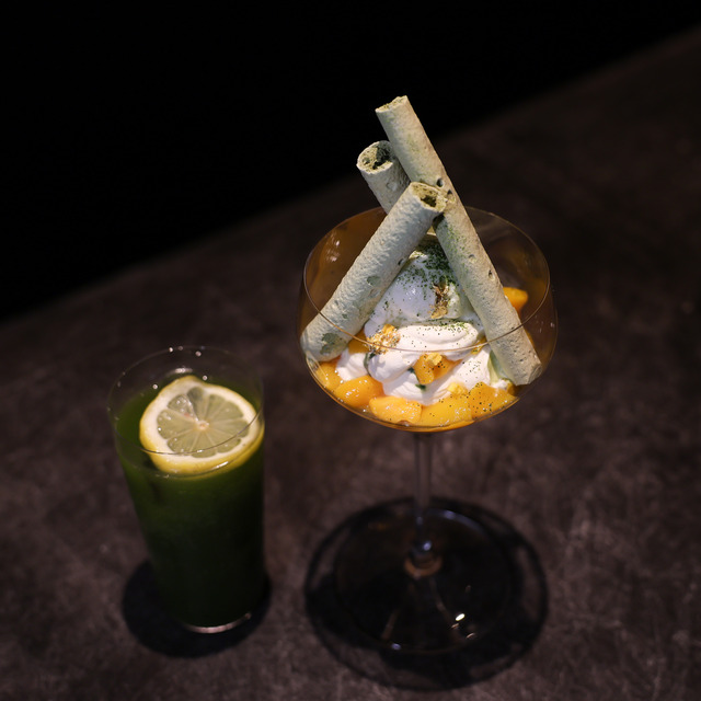 日本茶とマンゴーのティラミスパフェ Remake easy博多天神