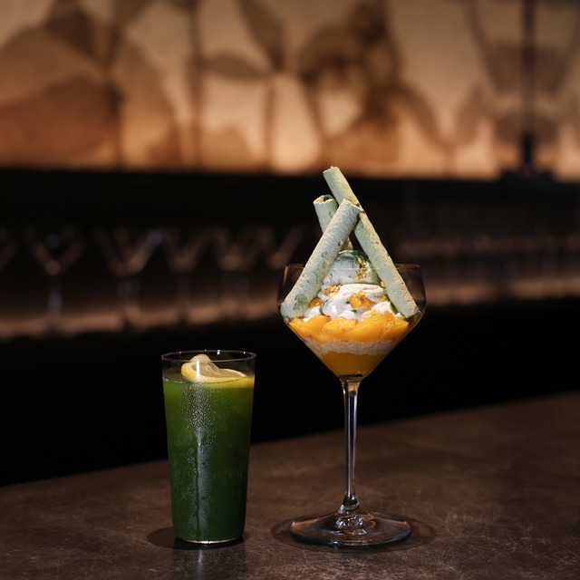 日本茶とマンゴーのティラミスパフェ Remake easy博多天神