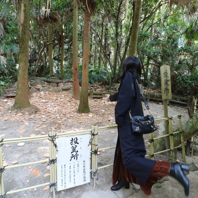 青島神社の天の平瓮投げ(あめのひらかなげ)