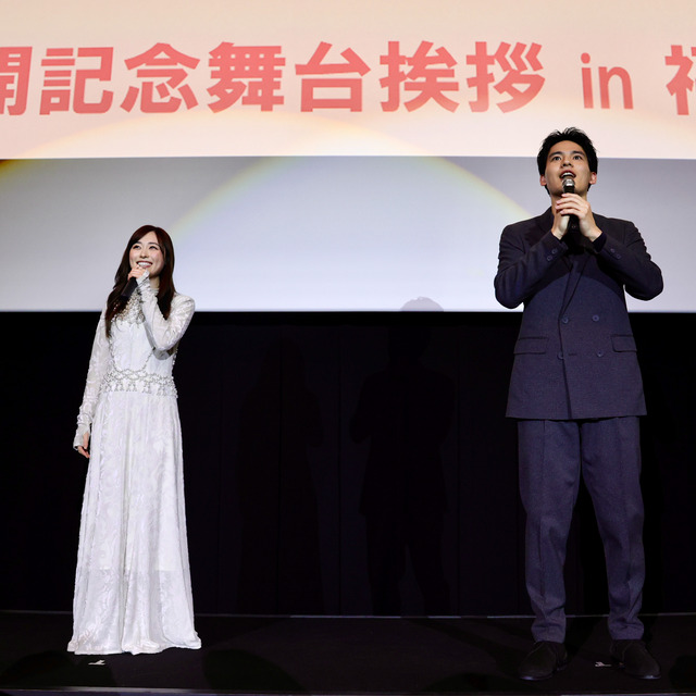 福原遥さんと水上恒司さんが福岡で映画“あの花”の舞台挨拶