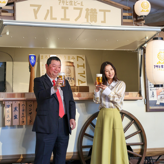 芳根京子さんが福岡で「おつかれ生です」アサヒ生ビール マルエフ