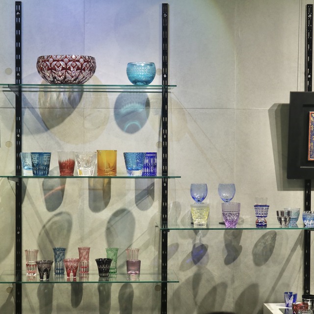 「夏のガラス祭り 切子モダニズム展」福岡大名の月みちるBAR 2022年