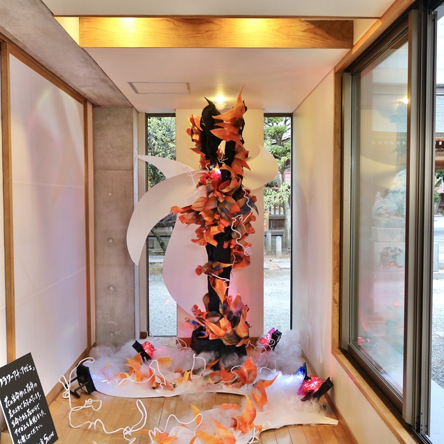 警固神社「疫病退散工芸展」フラワーアート工房Scene