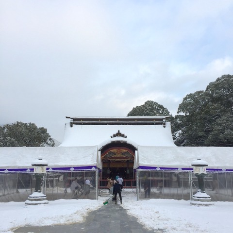 太宰府の大雪。2016年1月