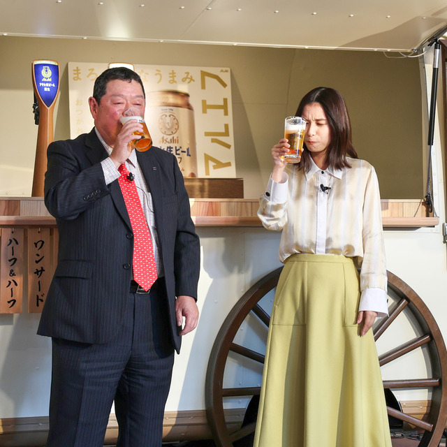 芳根京子さんが福岡で「おつかれ生です」アサヒ生ビール マルエフ