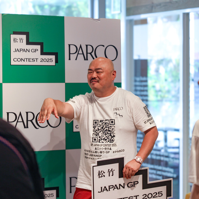 クロちゃんが福岡パルコで「松竹 JAPAN GP CONTEST 2025」をアピール