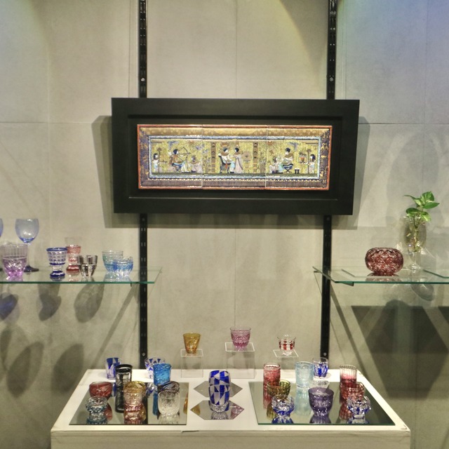「夏のガラス祭り 切子モダニズム展」福岡大名の月みちるBAR 2022年