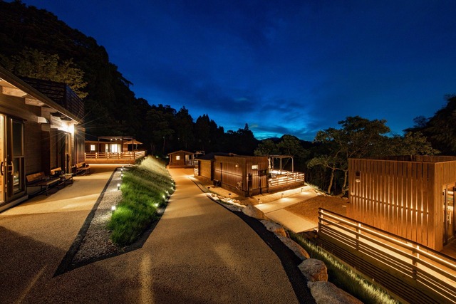 「グランピング五感」福岡県那珂川市の夜景