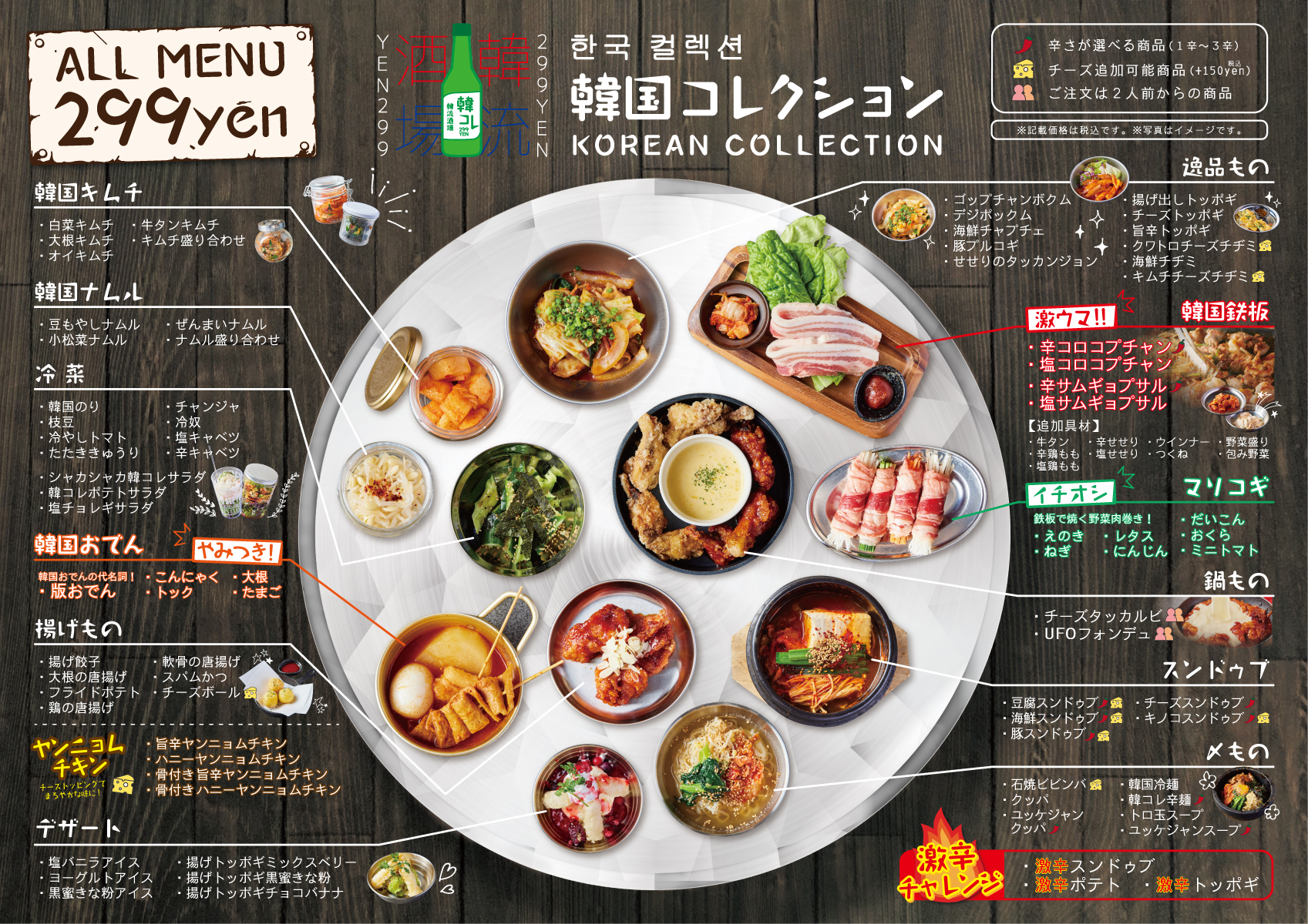 韓国コレクション 韓コレ299 小倉駅前店 オープン 流行の韓国料理や定番の本格料理がほぼ全品299円の韓流酒場 フクオカーノ 福岡の情報サイト