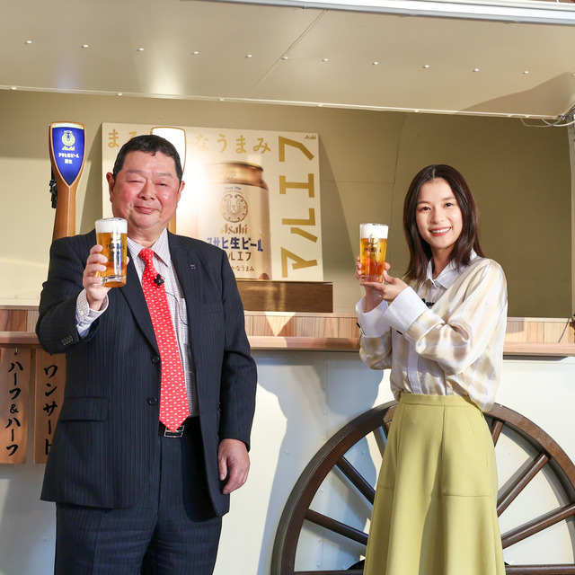 芳根京子さんが福岡で「おつかれ生です」アサヒ生ビール マルエフ