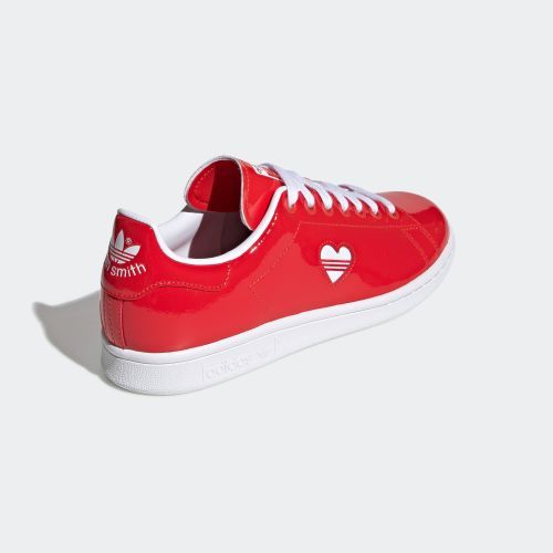 stan smith white active red