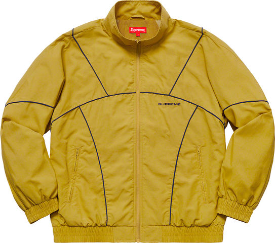 supreme piping track jacket black