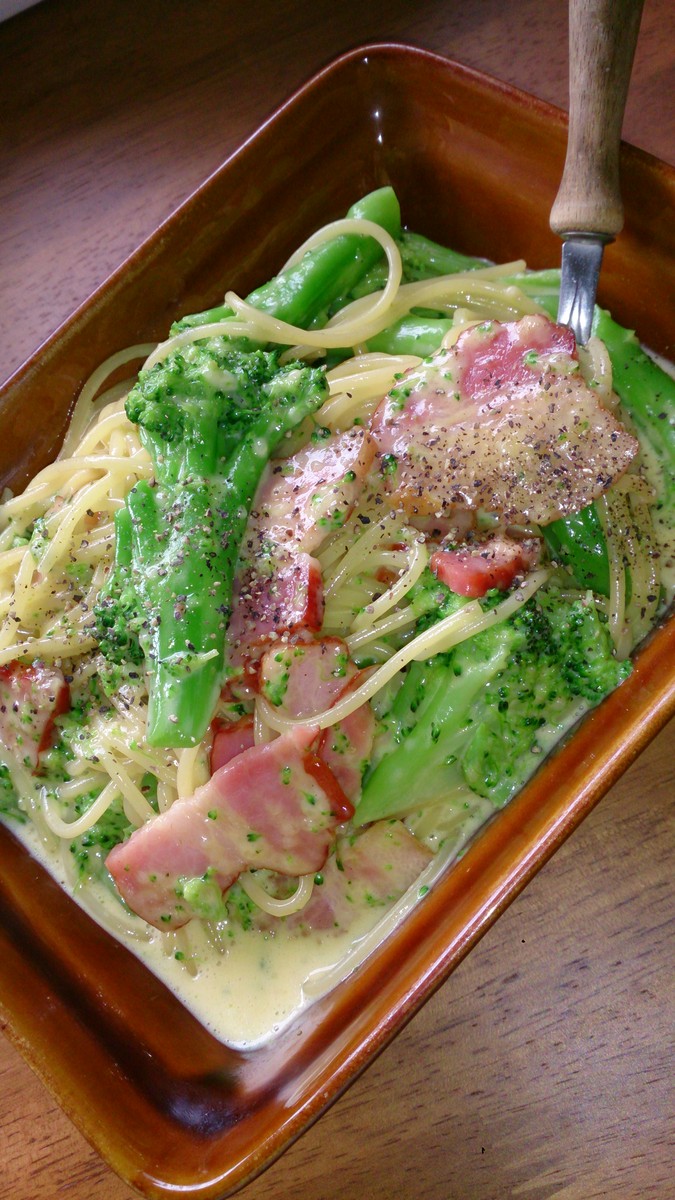 ブロッコリー入りカルボナーラ Fukutakayukiのblog