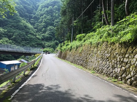 県道124号でブドウ峠を目指す