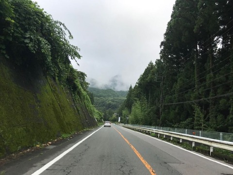 大雨の通行止を迂回し、国道151号で東栄町方面