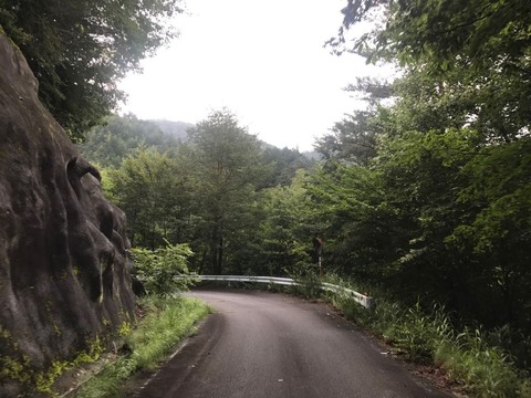 峠を下っていこいの里方面へ