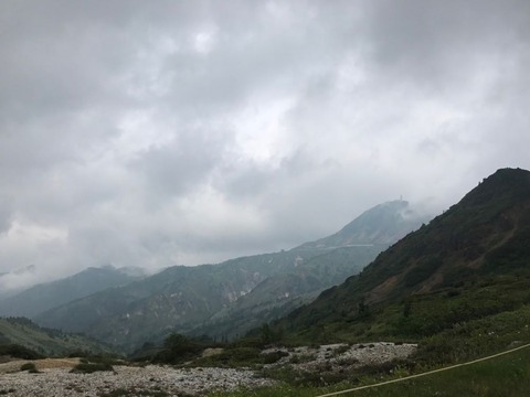 小串鉱山方面は見えたり見えなかったり