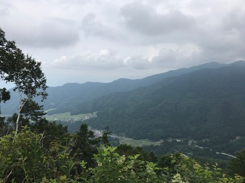 万座道路から見下ろす景色