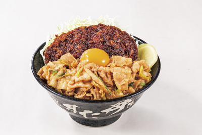豪快がぶりとんかつ合盛すた丼画像
