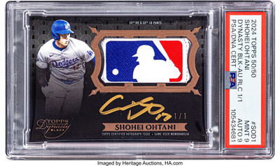 03 2024 Topps 50/50 大谷翔平ダイナスティブラックカード(直筆サイン入り)