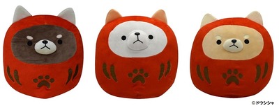 だるまだるいぬ団 ぬいぐるみクッション 3種