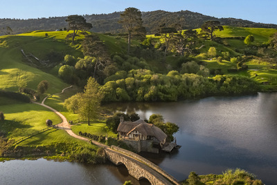 05 - Hobbiton Airbnb - Aerial Millhouse - Credit Larnie Nicolson