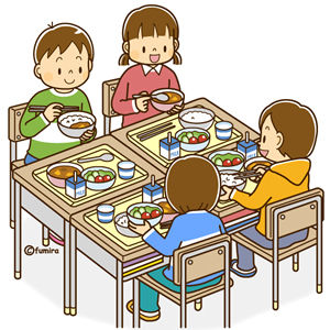 クリップアート 小学校中学年 高学年の子どものイラスト9 給食を食べる 掃除をする 雑談をする 子供と動物のイラスト 屋さん イラストレーターわたなべふみ のブログ