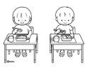 children_eating_lunch_line