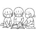 children_mask_picturebook_line