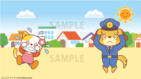 犬のおまわりさんイラスト02
