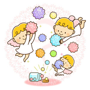 金平糖と天使のイラスト