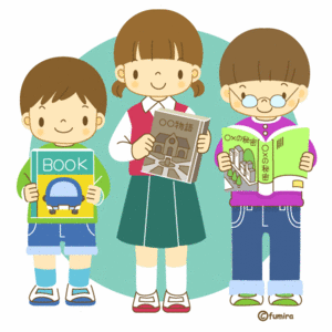 読書週間のイラスト 子供と動物のイラスト屋さん イラストレーターわたなべふみ のブログ