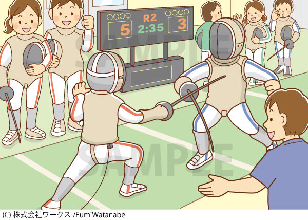 難問まちがいさがし館(フェンシングのイラスト)