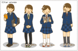 女子中学生イラスト カラー
