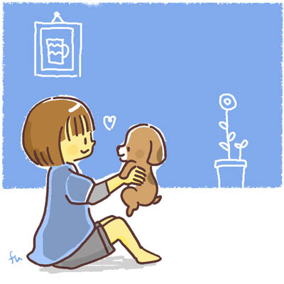 アナログイラスト 女の子２ 子供と動物のイラスト屋さん