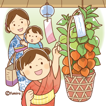 ほおずき市のイラスト350