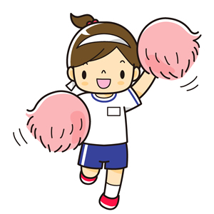 運動会女の子 チアリーダー 応援