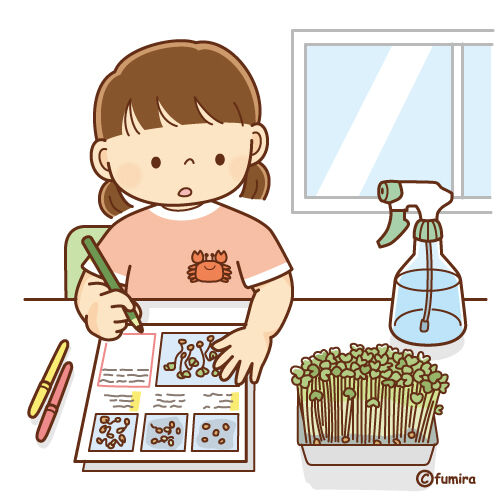 クリップアート 自由研究をするこどものイラスト 子供と動物のイラスト屋さん イラストレーターわたなべふみ のブログ