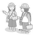 同級生の女の子たちモノクロ